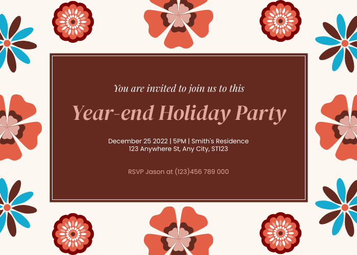 end of year invitation template