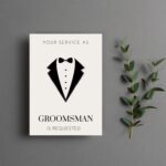 Your Groomsman Services Requested Card printable Groomsmen Proposal