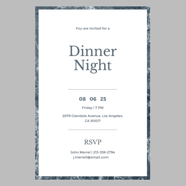corporate dinner invitation template free