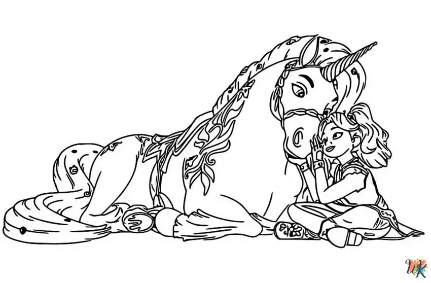 printable coloring pages unicorn academy