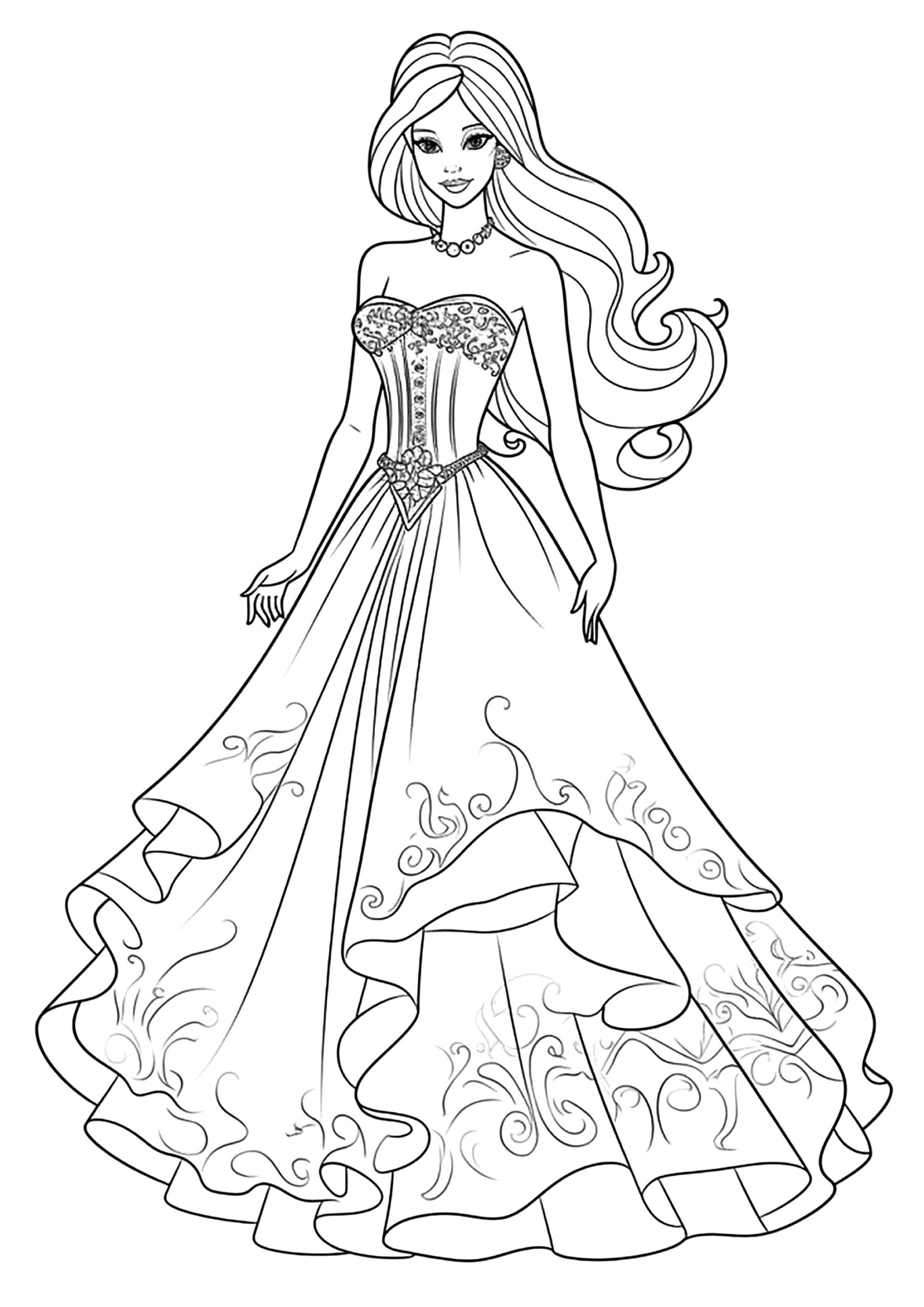 Coloring Pages Of Barbies