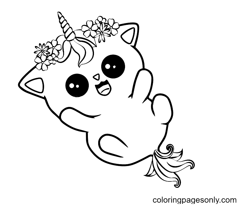 Cake Unicorn Cat Coloring Pages Unicorn Cat Coloring Pages Coloring Images