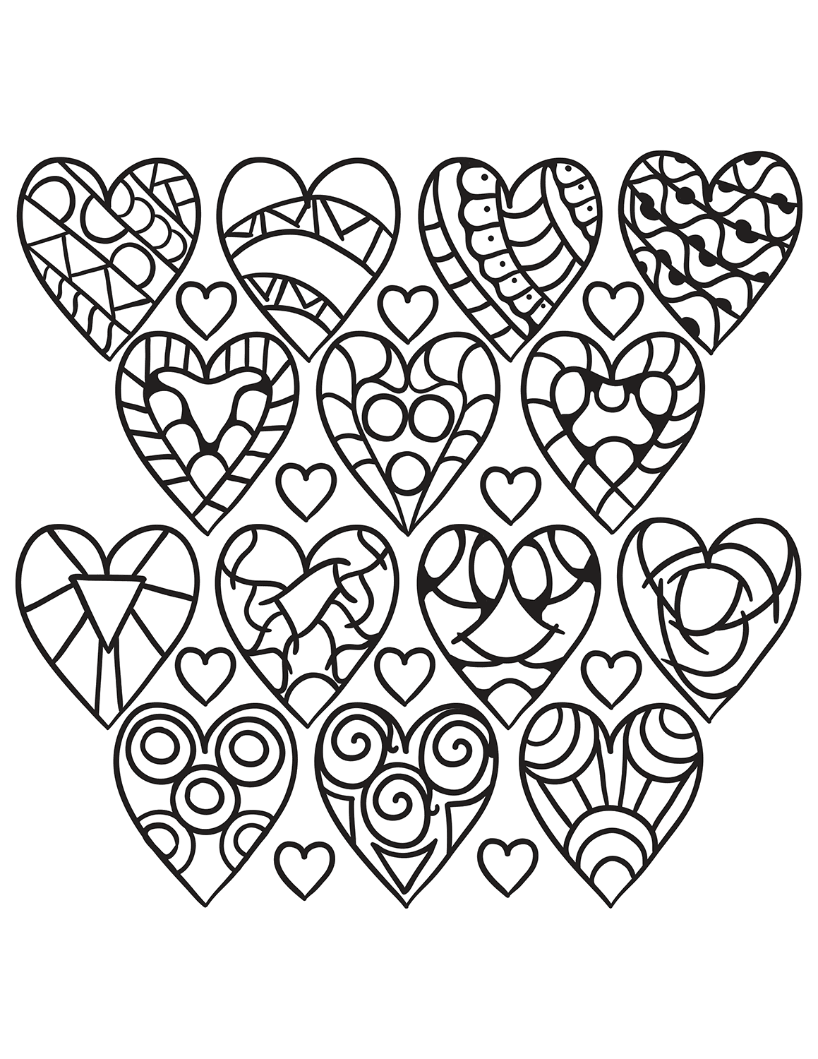 Coloring Pages Of Hearts