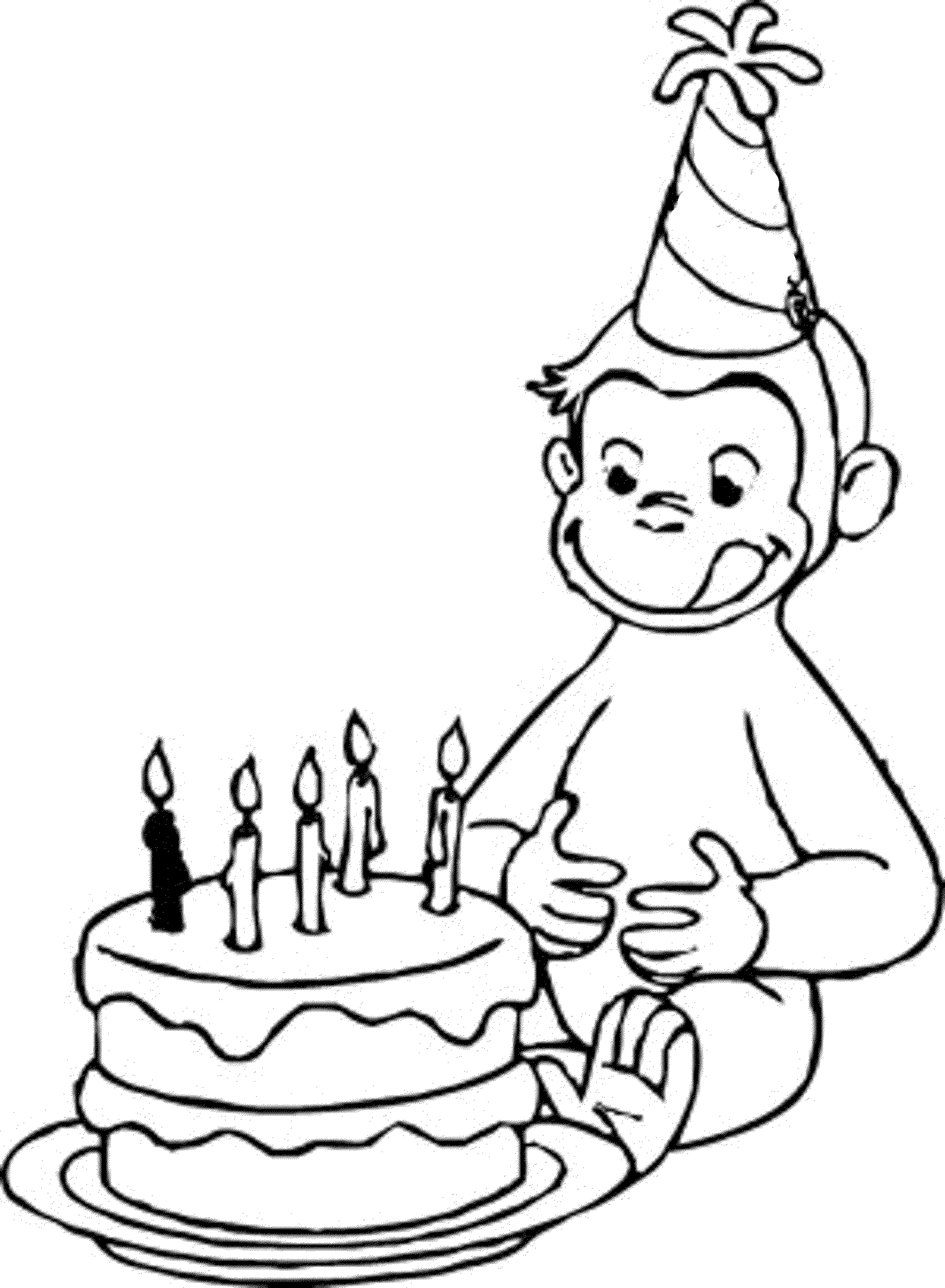 Curious George Coloring Pages To Print Coloring Home