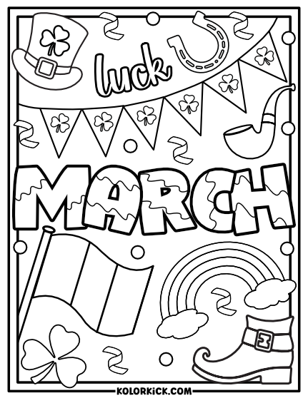 Coloring Pages For March