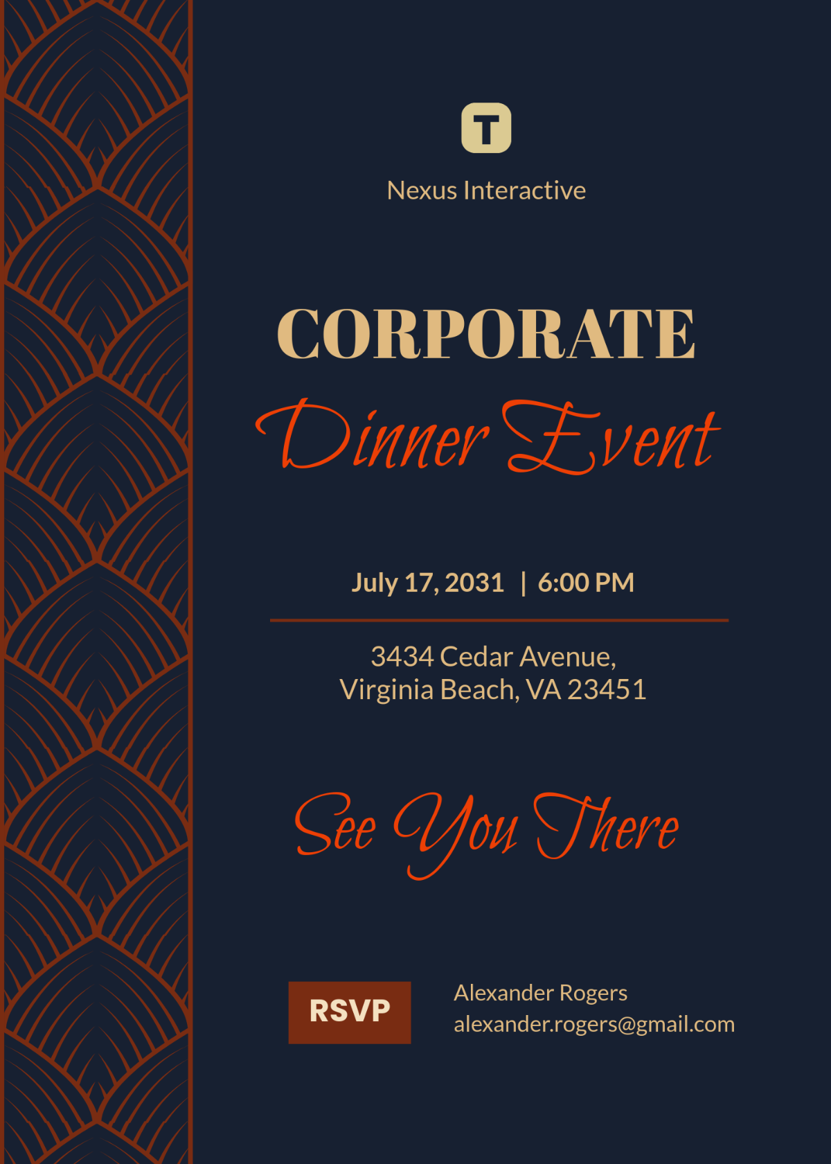 Free Corporate Dinner Invitation Template To Edit Online