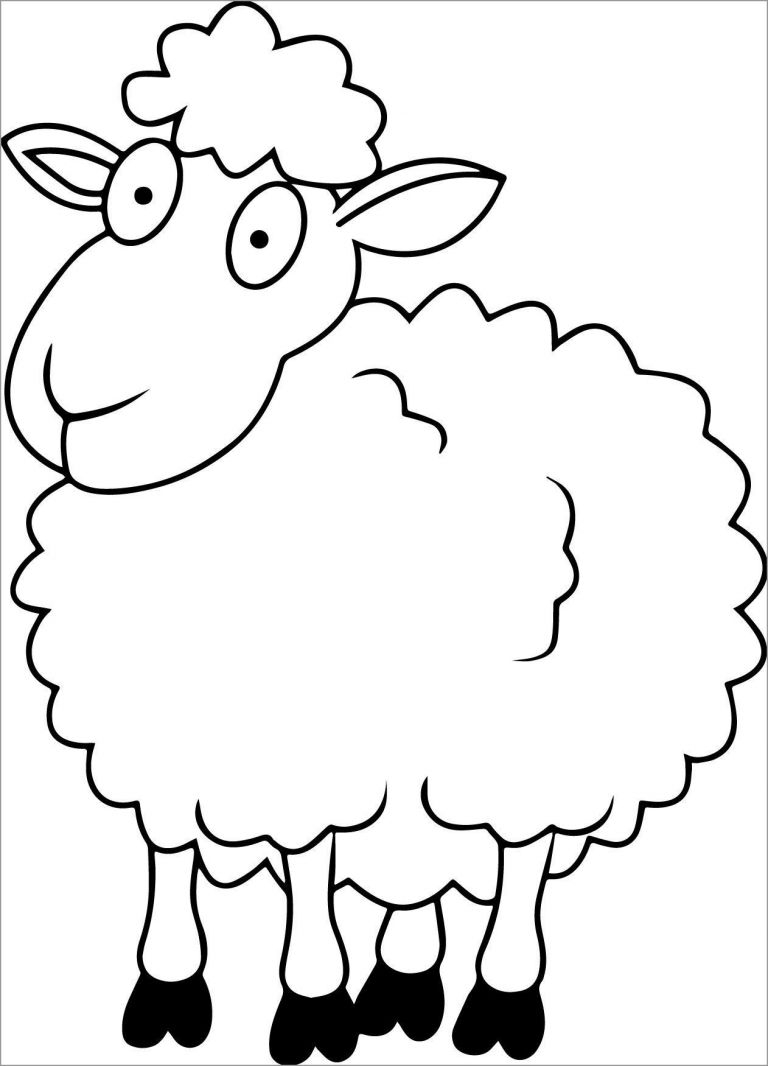Coloring Page Of A Sheep