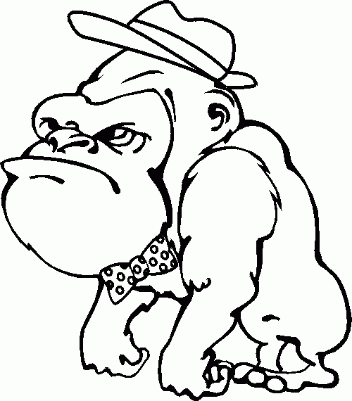 Gorillas Head Coloring Pages Coloring Pages