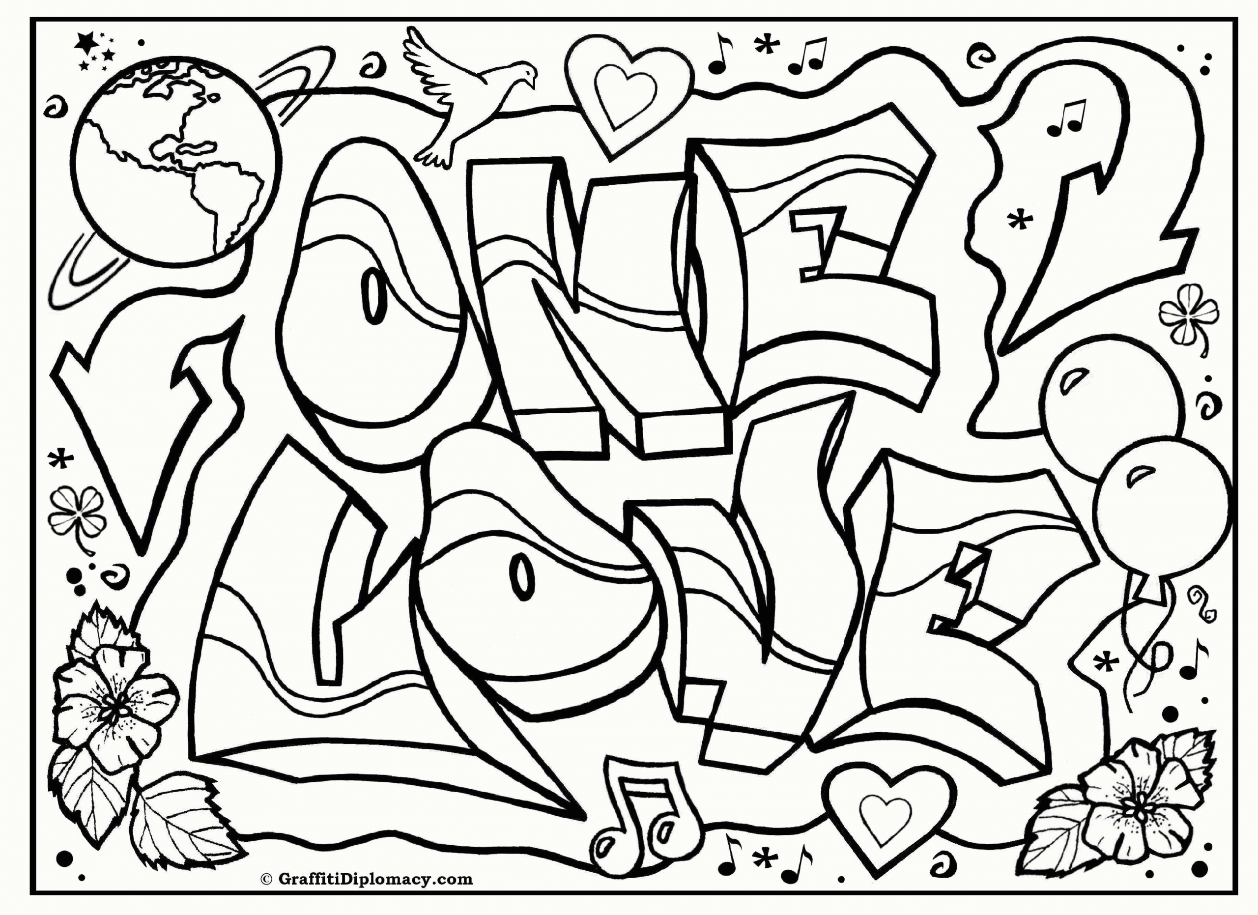 Coloring Pages Of Graffiti