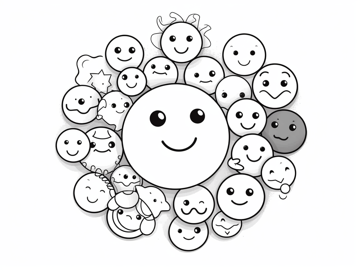Coloring Page Of A Happy Face
