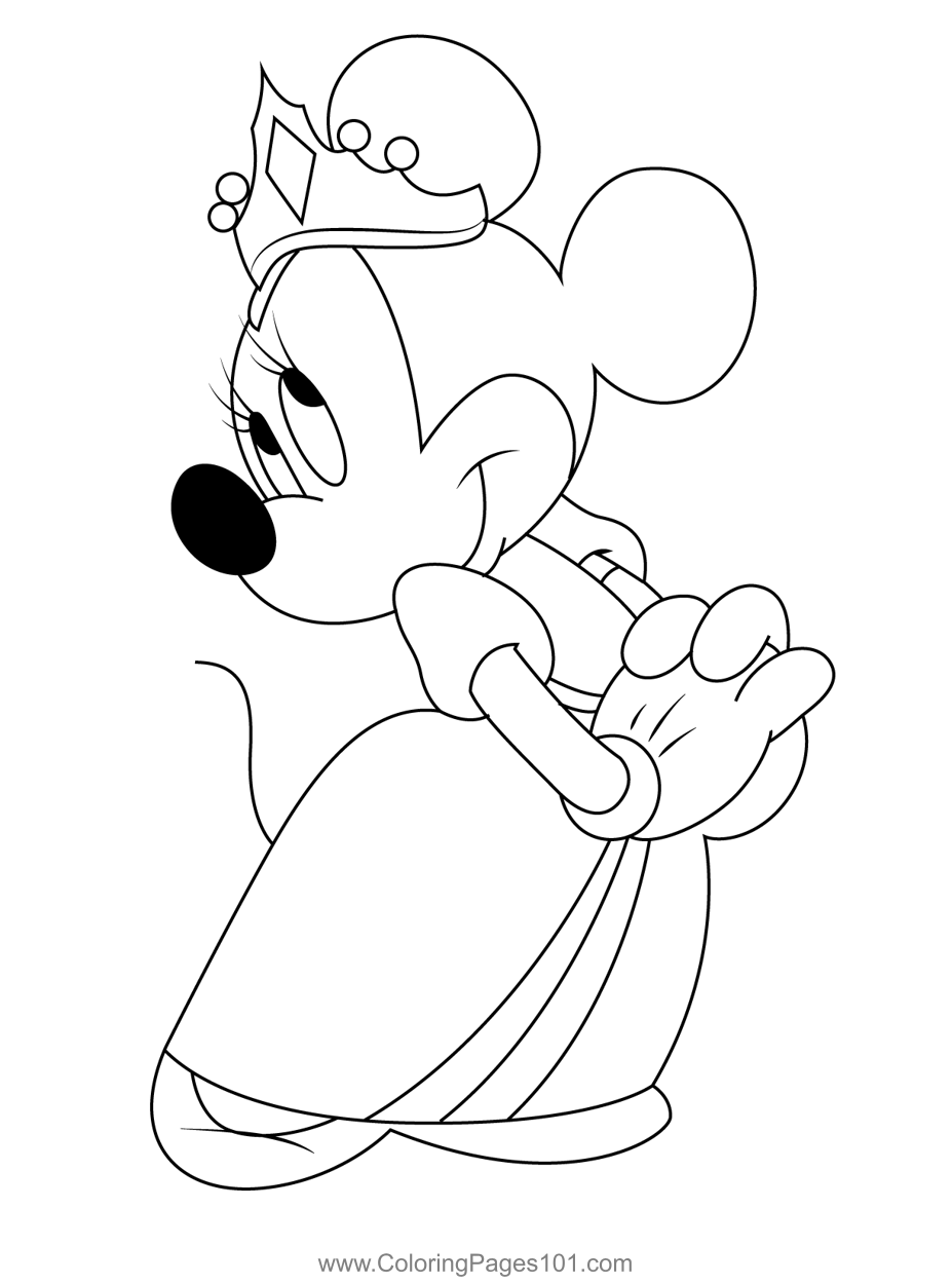 minnie mouse printable coloring pages free