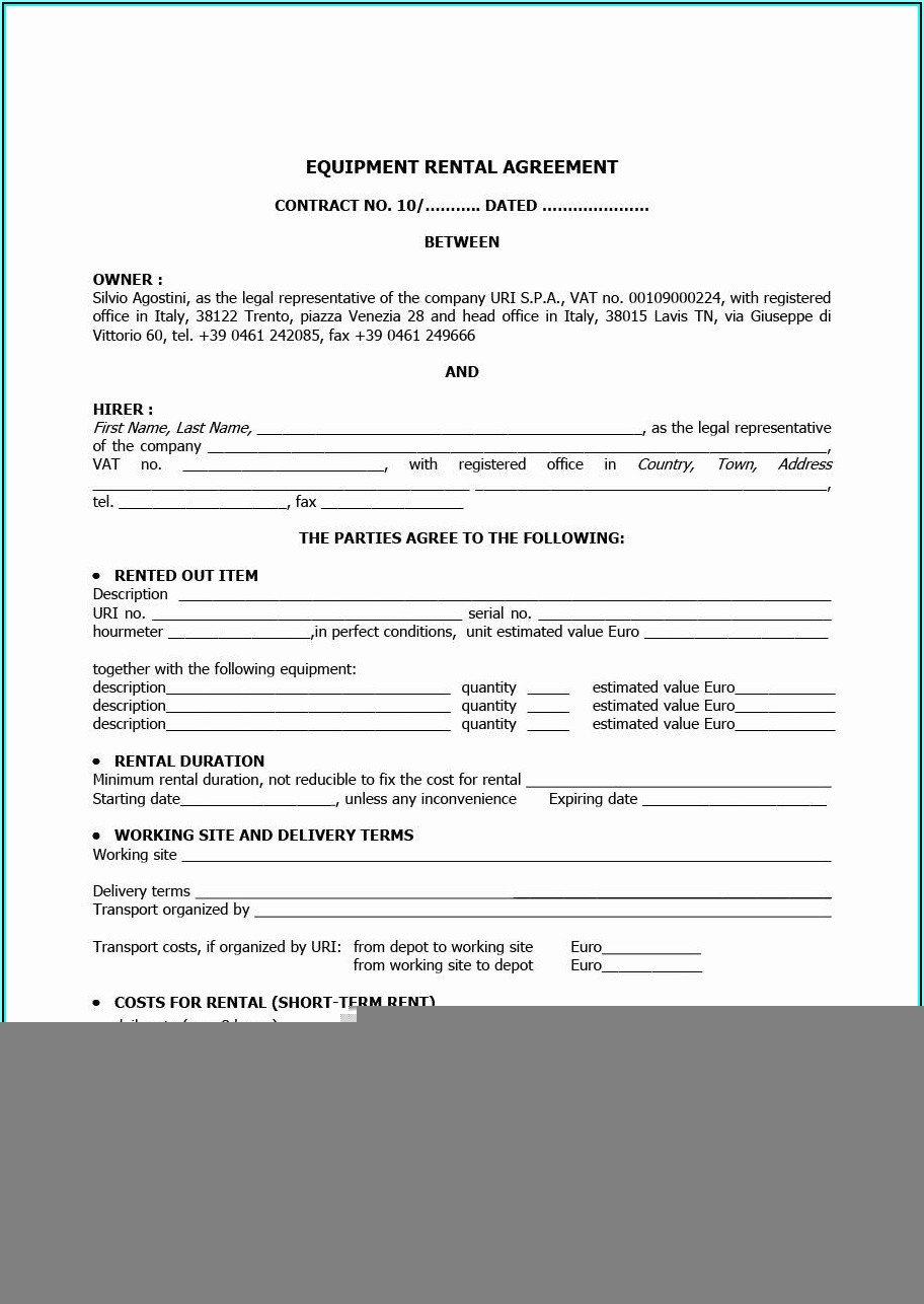 free printable rental agreements templates