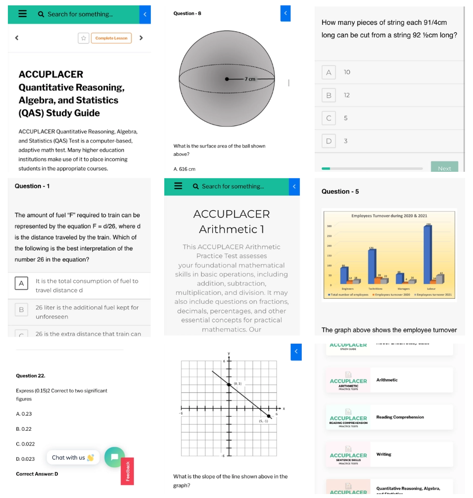 ACCUPLACER Math Test For 2025 College Placement Practice Online