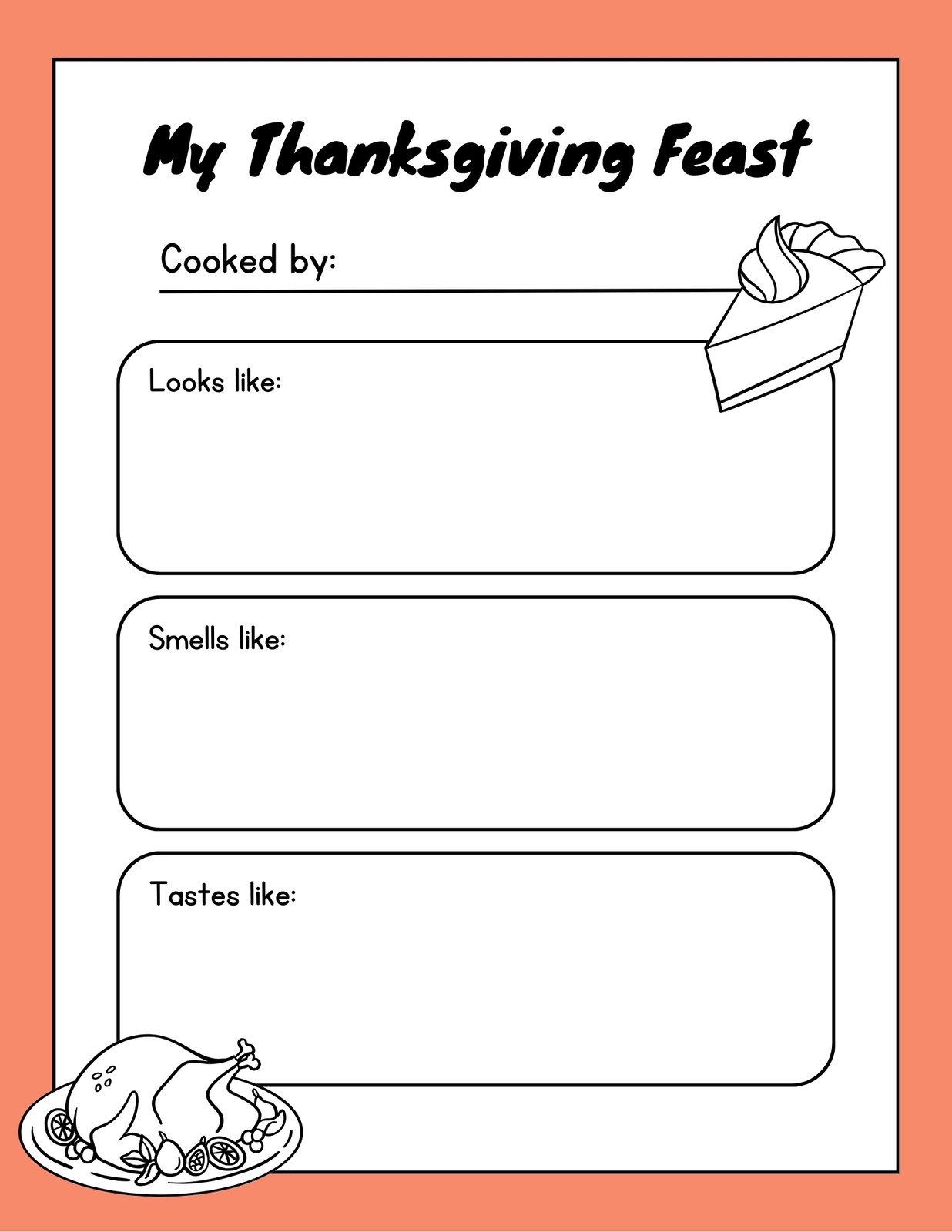 Free Printable Thanksgiving Worksheet Templates Canva