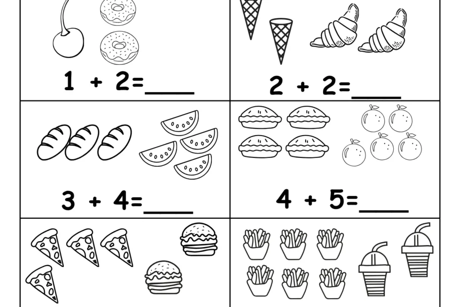 Kindergarten Addition Worksheet Free