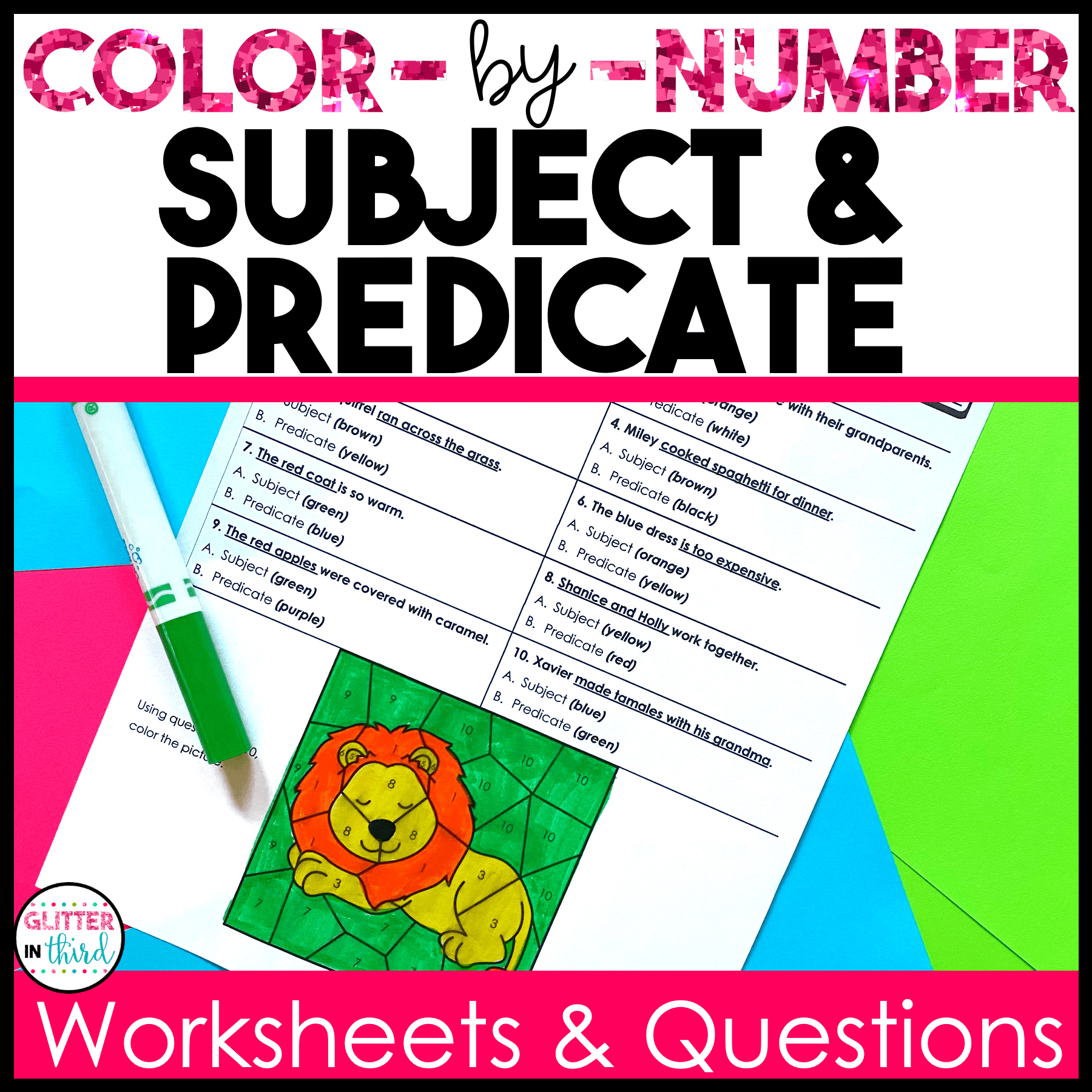 Subject And Predicate Worksheet